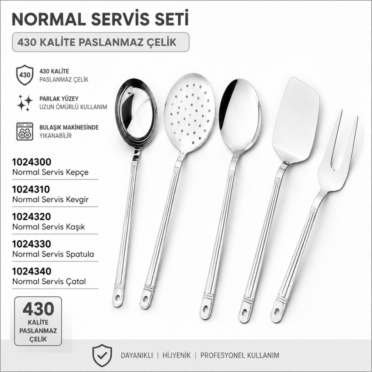 1024340 Normal Servis Çatalı Paslanmaz Çelik