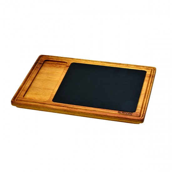 25*35 Cm Ahşap Et Tahtası Ve Döküm Plaka ( LV AS 162-1 IR )