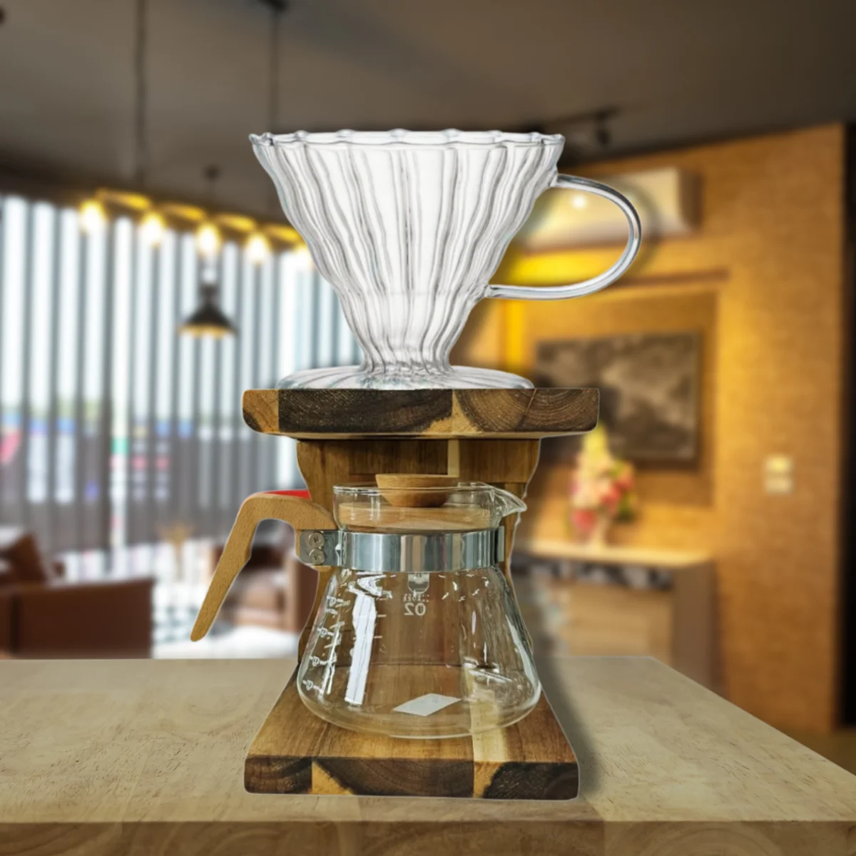 Ahşap Kahve Demleme Standı Ahşap Kahve Demleme Standı