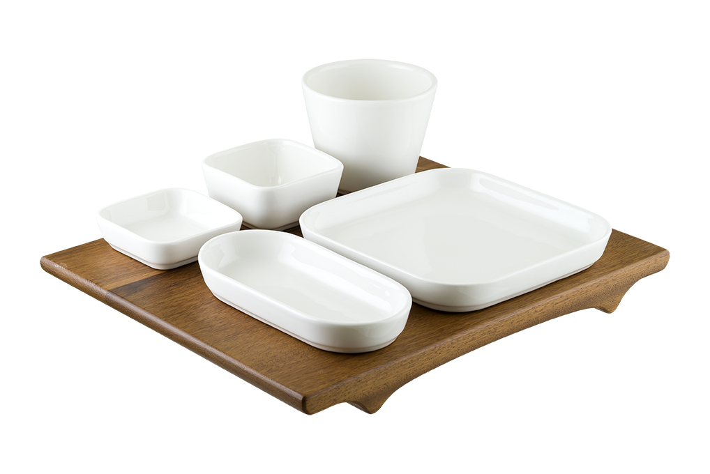 Ahşap Mod Kare Tabak 31*25 Cm