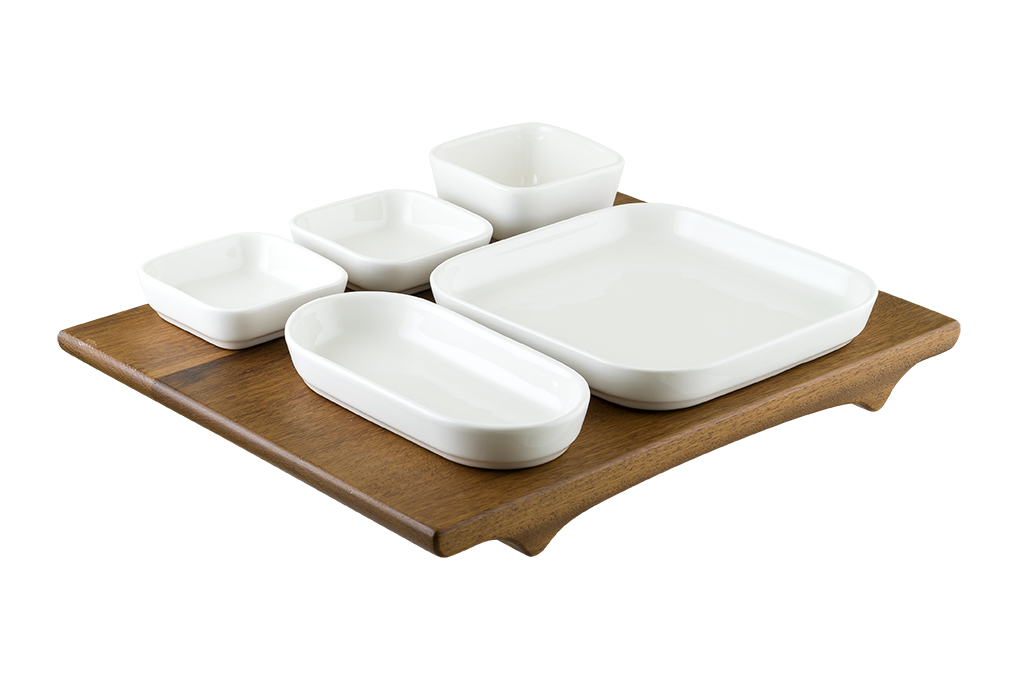 Ahşap Mod Kare Tabak 31*25 Cm