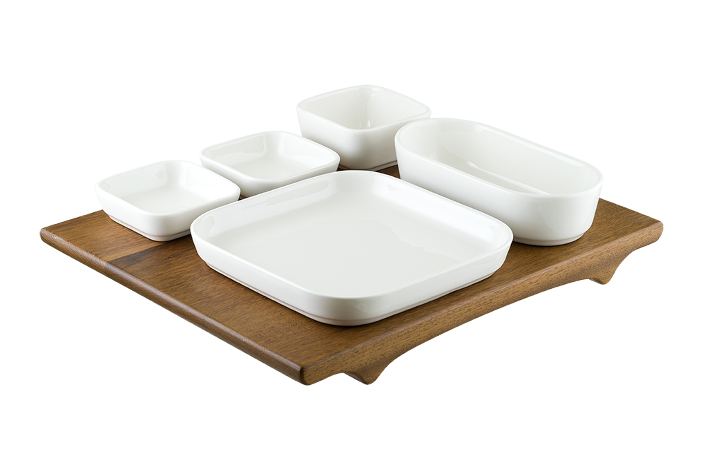 Ahşap Mod Kare Tabak 31*25 Cm