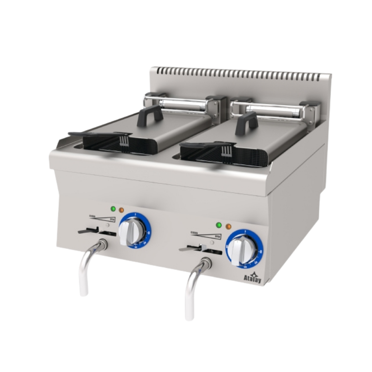 Atalay AEF-660 Elektrikli İkili Setüstü Fritöz 600*600*300 mm Atalay AEF-660 Elektrikli İkili Setüstü Fritöz 600*600*300 mm
