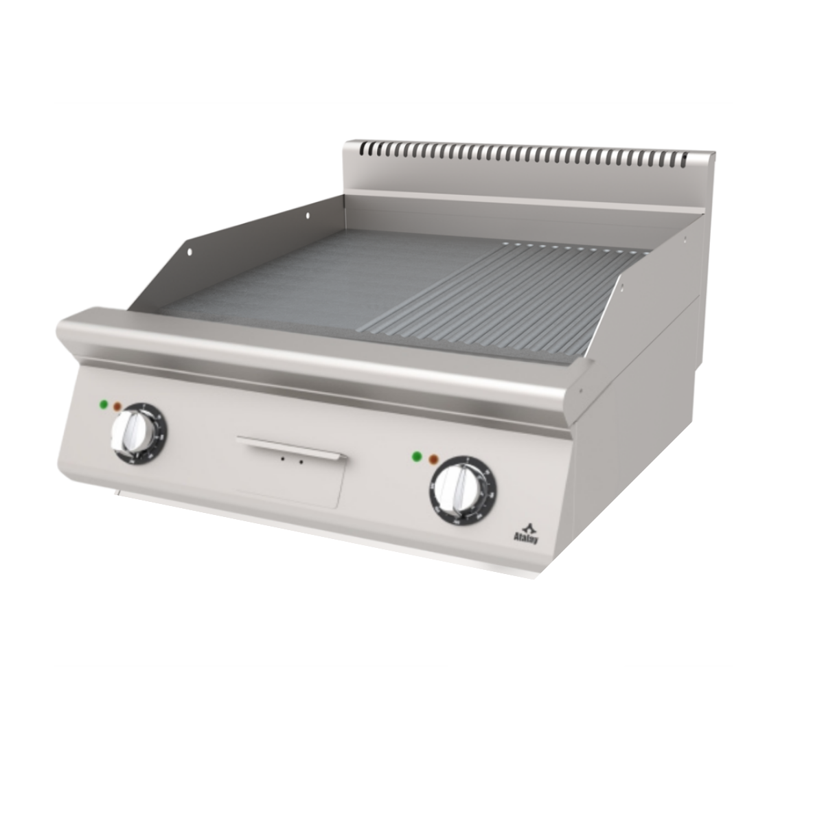 Atalay AEI-670 ND Elektrikli Setüstü Izgara – 60x70x30 Düz + Nervürlü (Karma Yüzey)