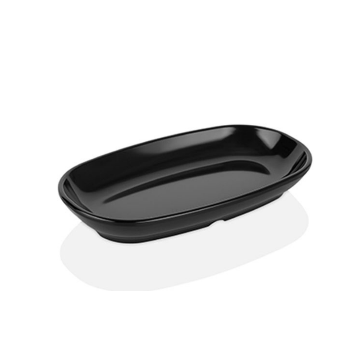 Atlas S324 Siyah Kayık Tabak – 24,5 × 14 cm