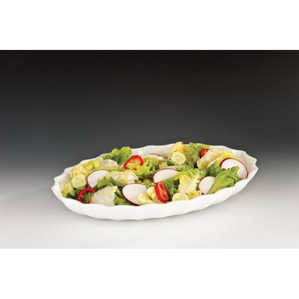 Zicco Polycarbon Oval Teşhir Tabak 41,5 x 29,5 ( ZCP 296 ) Beyaz
