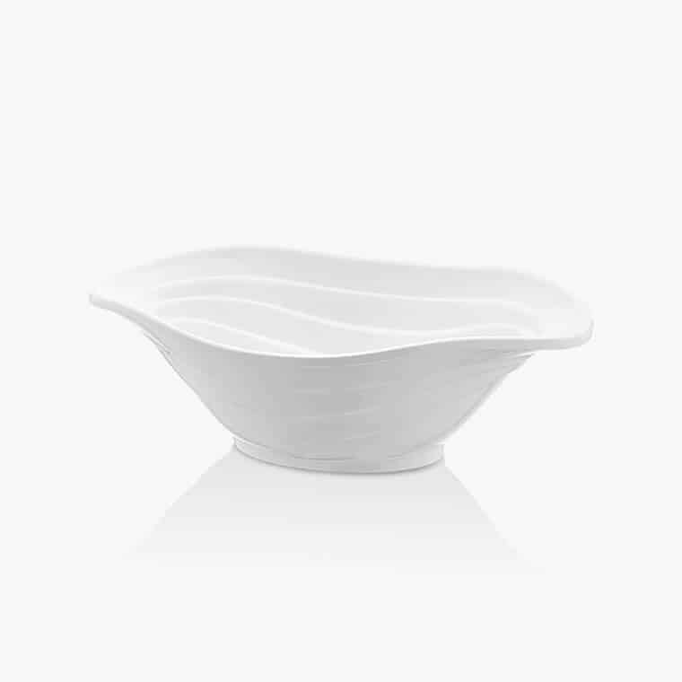Külsan Düet Çift Renkli Kase 33*23 cm Beyaz
