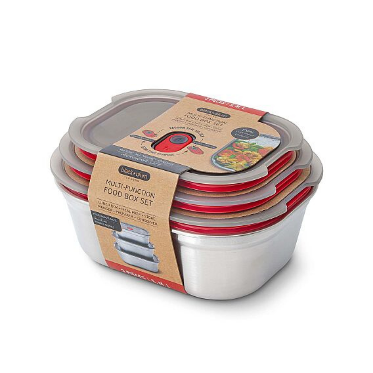 Black+Blum FBSS-BX-PACK1 S-M-L 3’lü Çelik Saklama Kabı Seti
