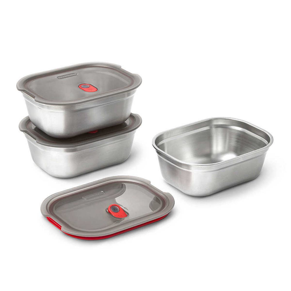 Black+Blum FBSS-BX-PACK2 Medium 3’lü Çelik Saklama Kabı Seti 3 × 900 Ml