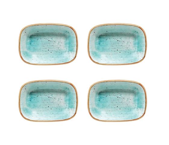 Bonna Aqua 17 Cm Dikdörtgen Kayık Tabak 4lü