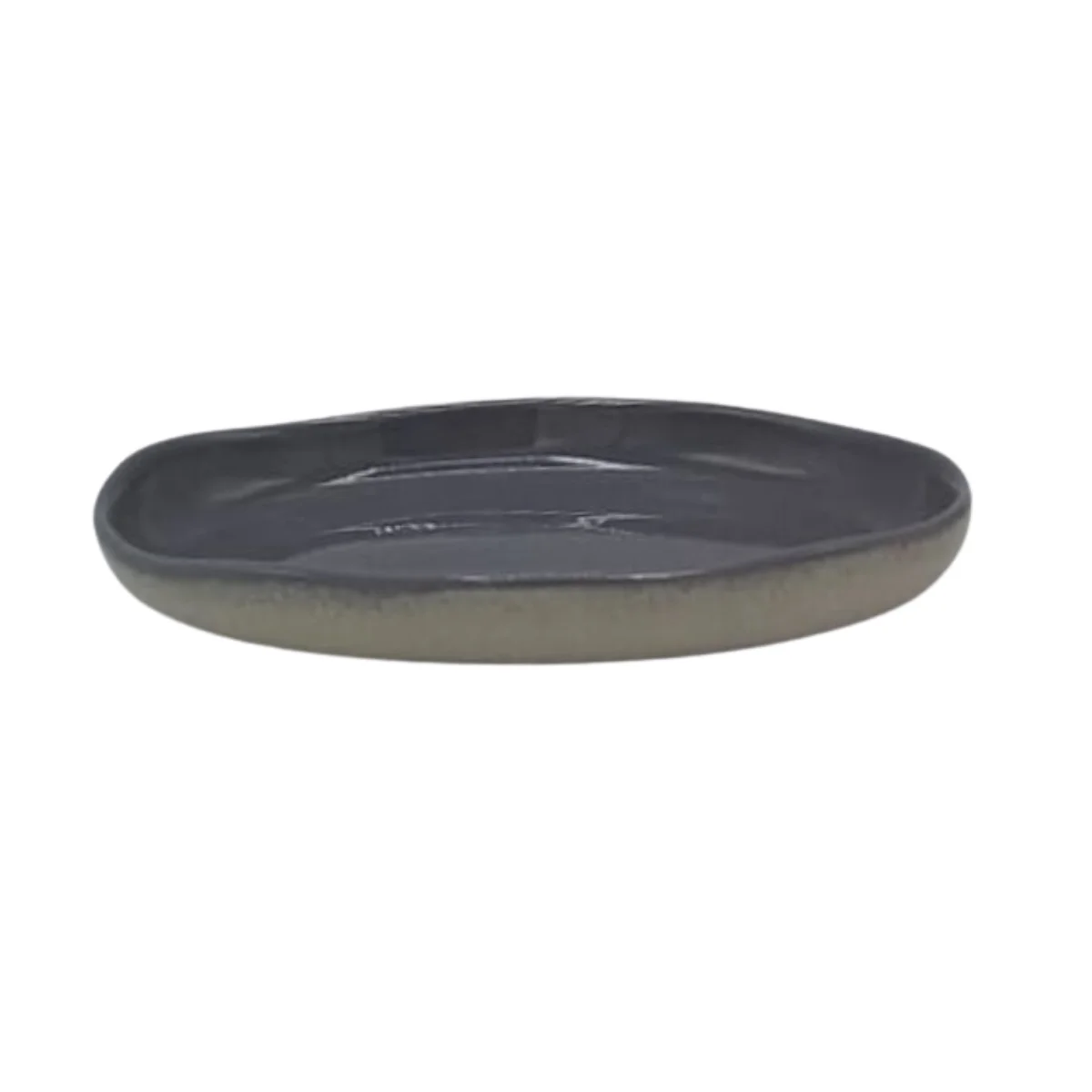 Bonna Gris Cras Oval Tabak 24*16 cm Bonna Gris Cras Oval Tabak 24*16 cm