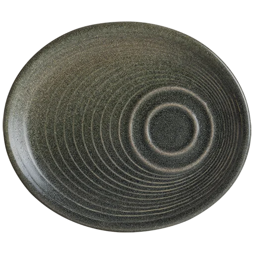 Bonna Hornfels Ripple Sunum Tabağı  20*17 cm Bonna Hornfels Ripple Sunum Tabağı  20*17 cm