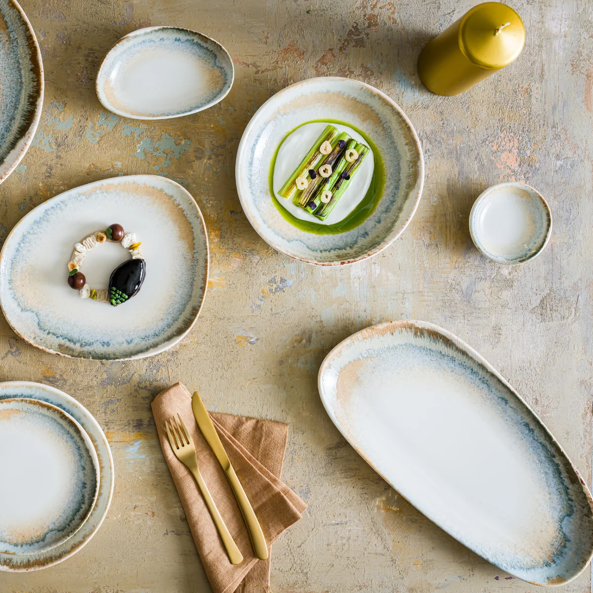 Bonna S-KNDVAO15OKY Knidos Vago Oval Kayık Tabak 15x8,5 cm