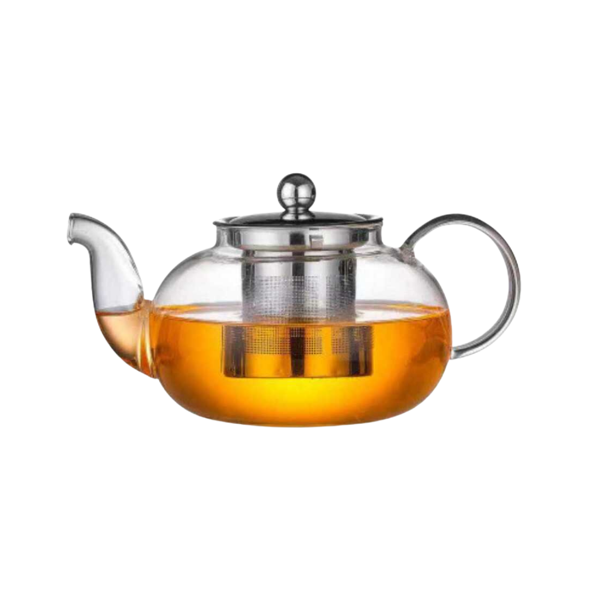 Borosilikat Cam Demlik 400 ml - Çelik Süzgeç Borosilikat Cam Demlik 400 ml - Çelik Süzgeç
