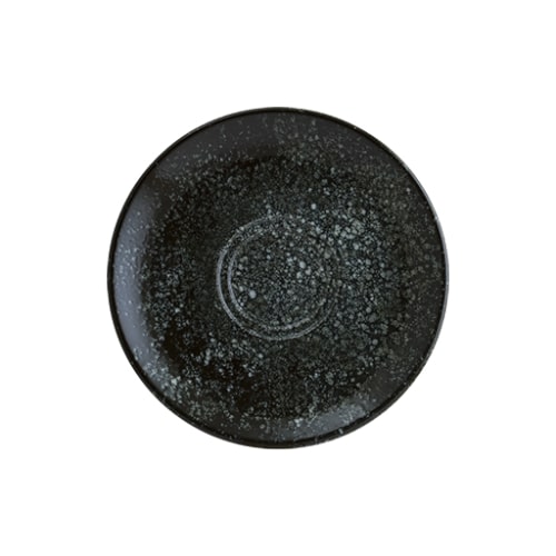 Bonna Cosmos Black Gourmet 16 cm Kahve Fincanı Tabağı