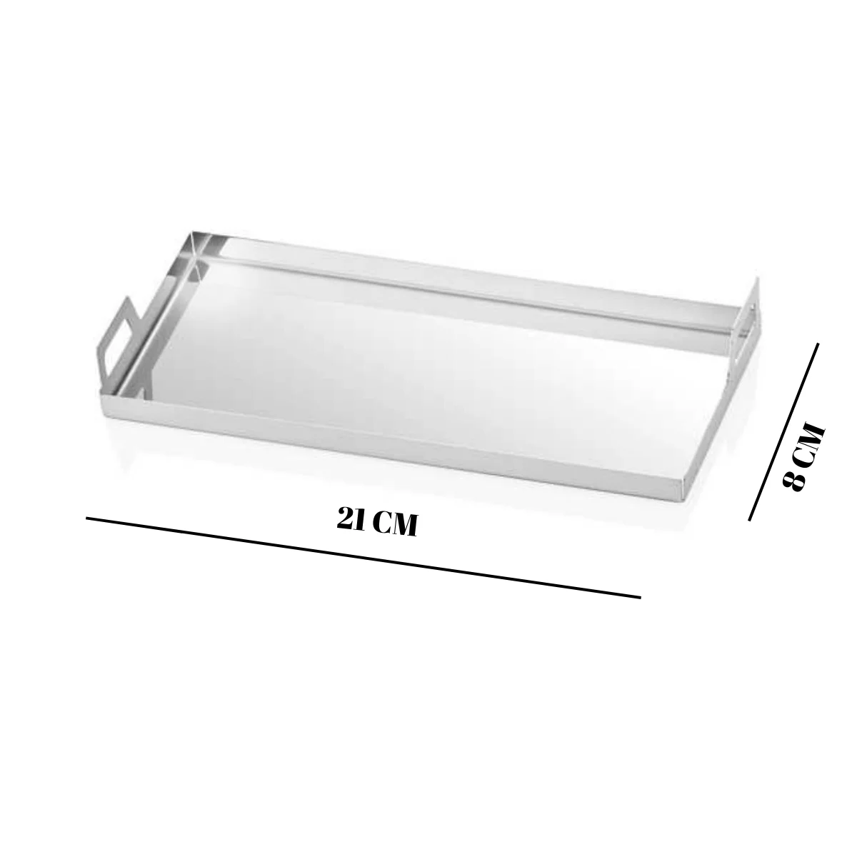Çelik Dikdörtgen Sunum Tepsi 21 * 8,5 cm