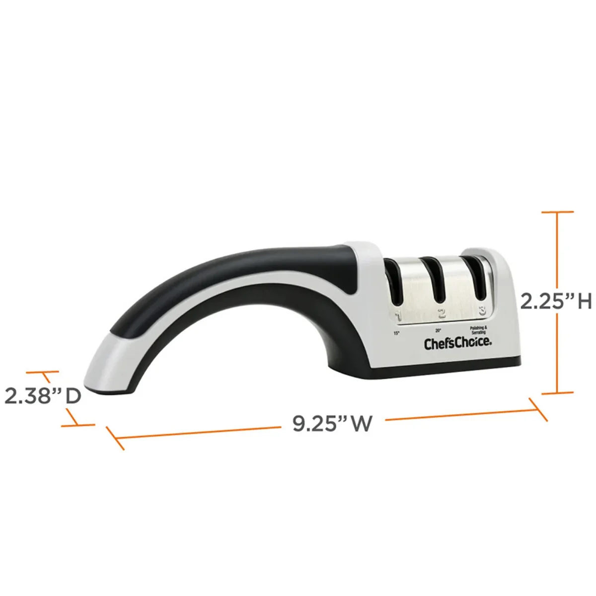 Chefs Choice Compact Bıçak Bileyici Açılı ,3 Kademe Siyah/Gri