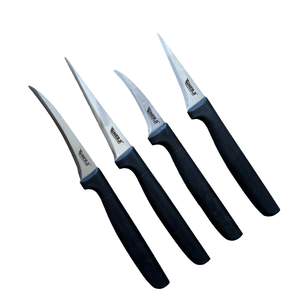 Dekor Bıçak Seti 4'lü-Plastik sap (80182)