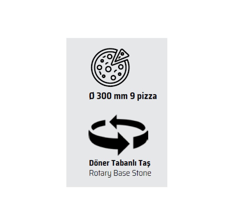 Empero Döner Tabanlı Gazlı Pizza Fırını 130 Pizza/Saat (EMP.SPO.02) Empero Döner Tabanlı Gazlı Pizza Fırını 130 Pizza/Saat (EMP.SPO.02)