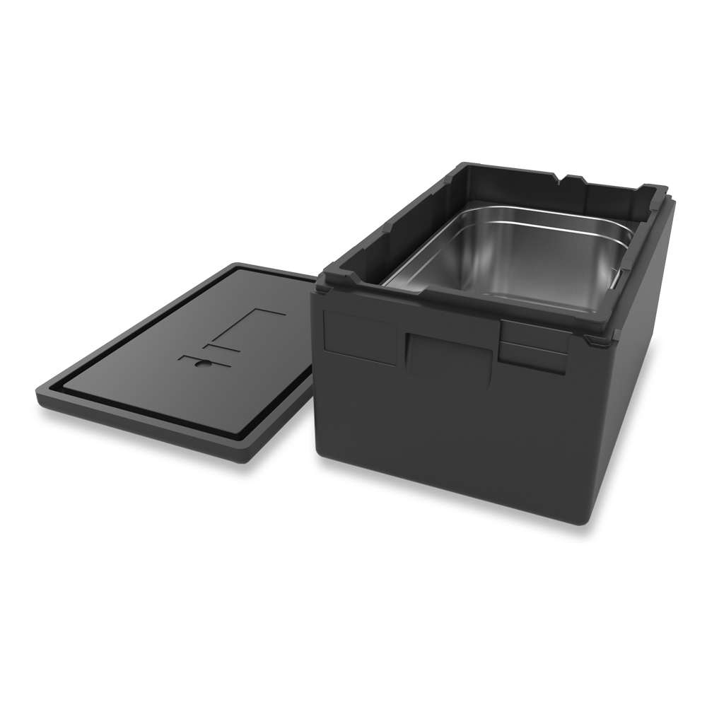 Empero Epp Carrybox Thermobox , 1/1 GN Uyumlu , Üstten Yüklemeli , 46 lt , Siyah (EMP.EPP.GN.1.1-200)