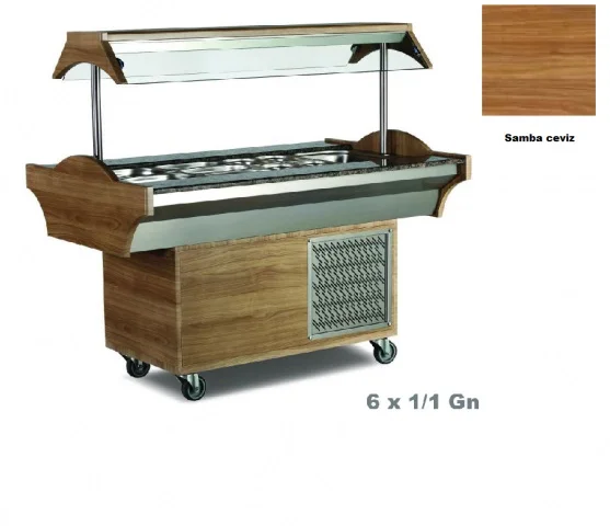 Empero Saladbar-Soğutmalı 6*1/1 GN 210*89*87/h:137 cm , 220 V (EMP.SB.06) Empero Saladbar-Soğutmalı 6*1/1 GN 210*89*87/h:137 cm , 220 V (EMP.SB.06)