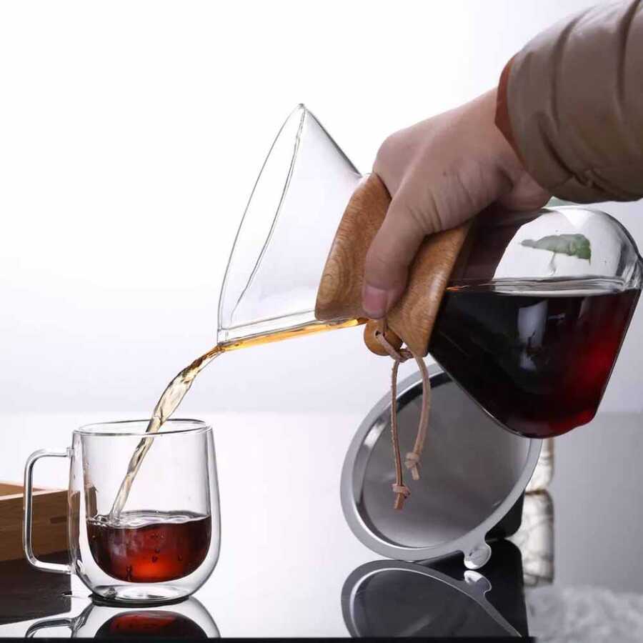 Epinox Chemex - Cam Kahve Demleme Sürahisi 600 Ml (CK600-A) Epinox Chemex - Cam Kahve Demleme Sürahisi 600 Ml (CK600-A)