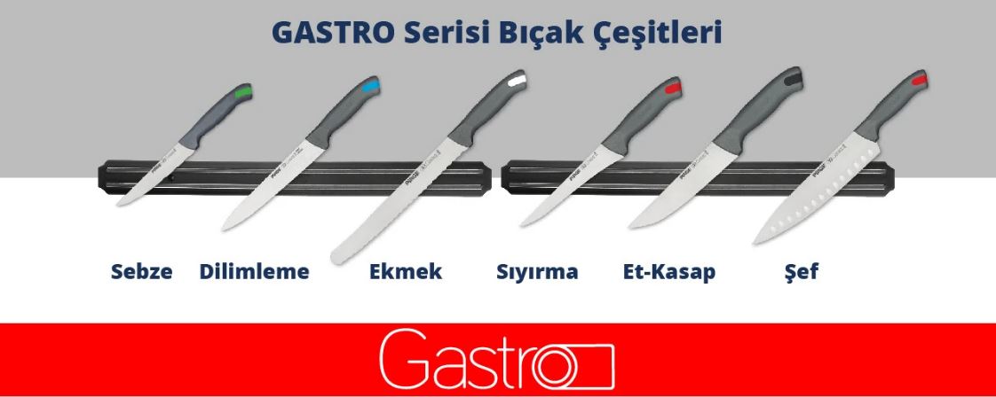 Gastro Kavisli Et Doğrama Bıçak Oluklu