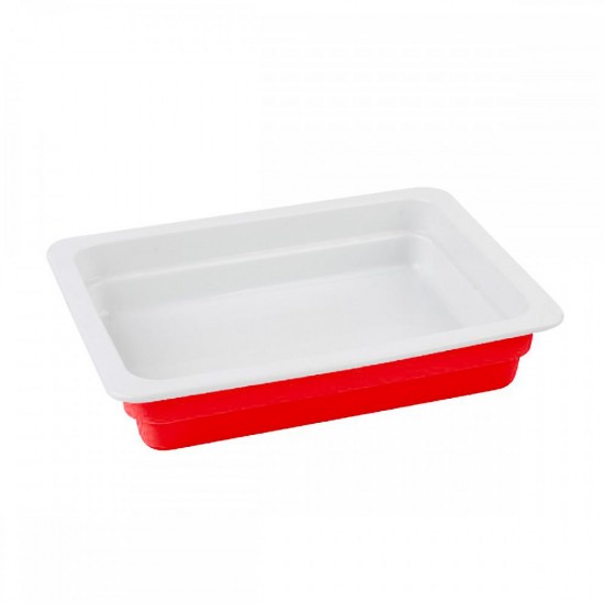 Lava Döküm GN 1/2 Gastronorm Küvet Emaye Kaplama 26x33cm ( LV KV 3326 ) Kırmızı