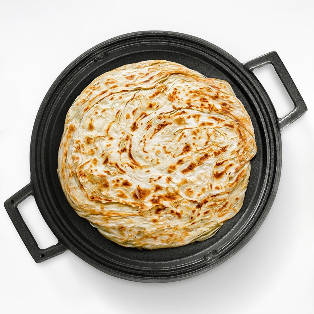 Lava Griddle Yuvarlak 28 cm Çift Taraflı (Bir taraf oluklu diğer taraf düz) ( LV ECO GT 28 T25 )