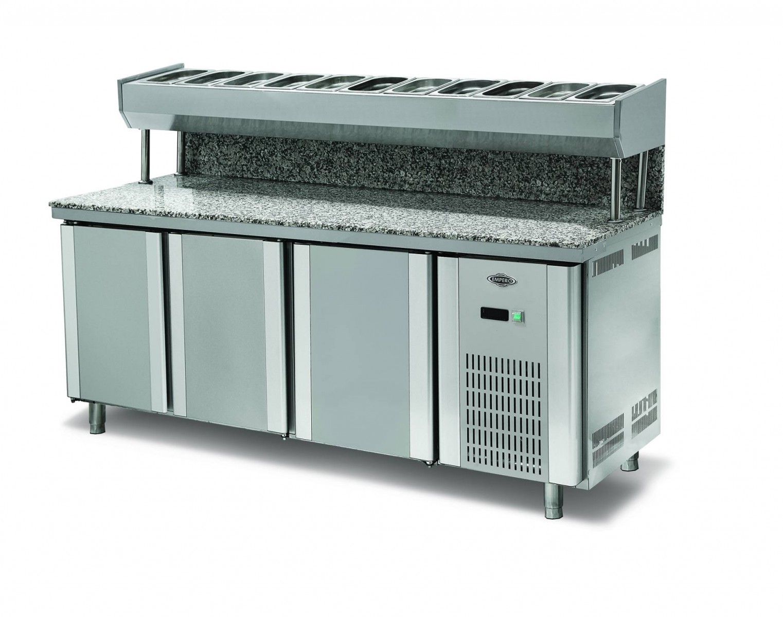 Empero Granitli Pizza Hazırlık Buzdolabı 3 Kapılı 200*80*85/h: 135 cm (EMP.200.80.01-PSYG) Empero Granitli Pizza Hazırlık Buzdolabı 3 Kapılı 200*80*85/h: 135 cm (EMP.200.80.01-PSYG)