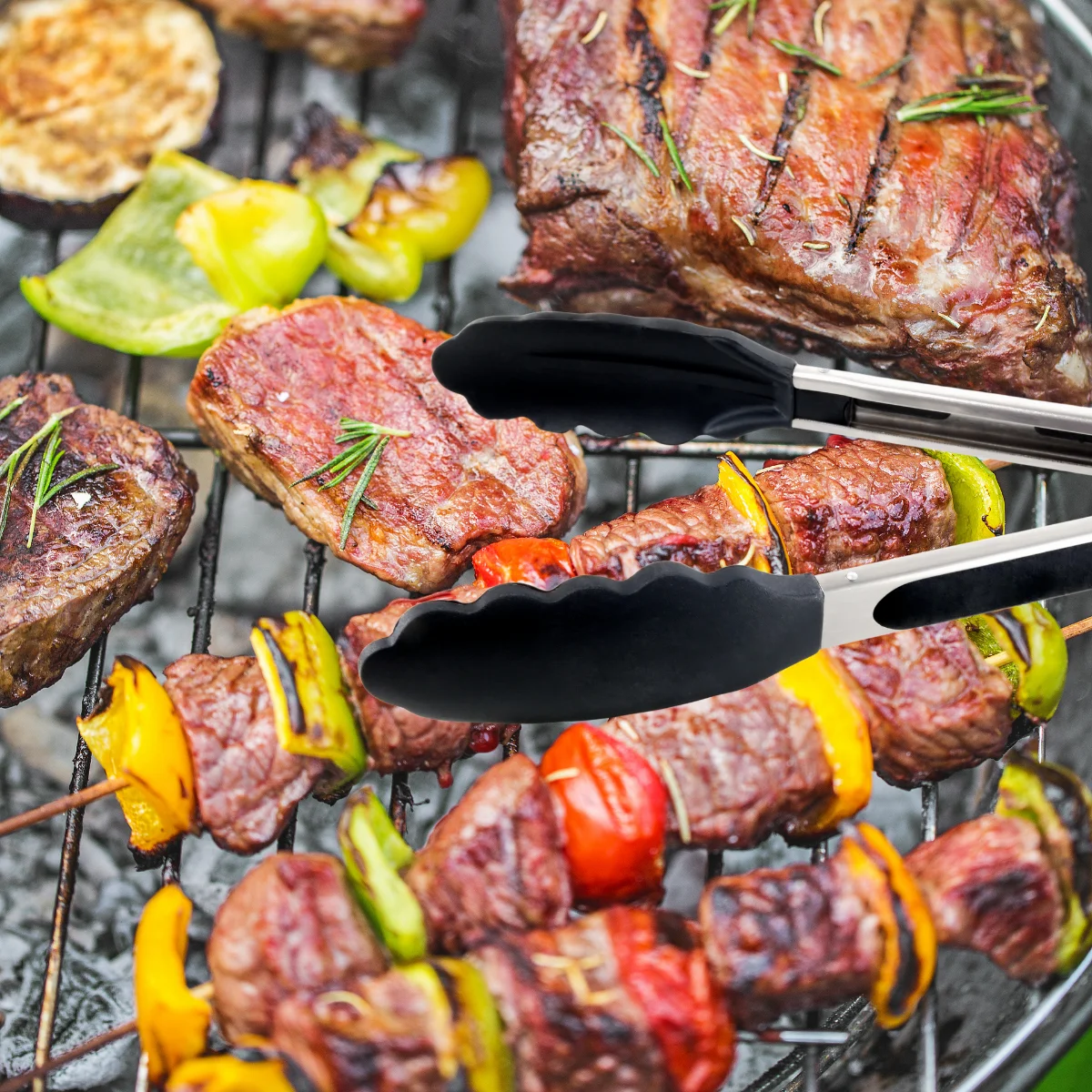 Groovy Silikon Uçlu Barbekü Maşa 41 cm
