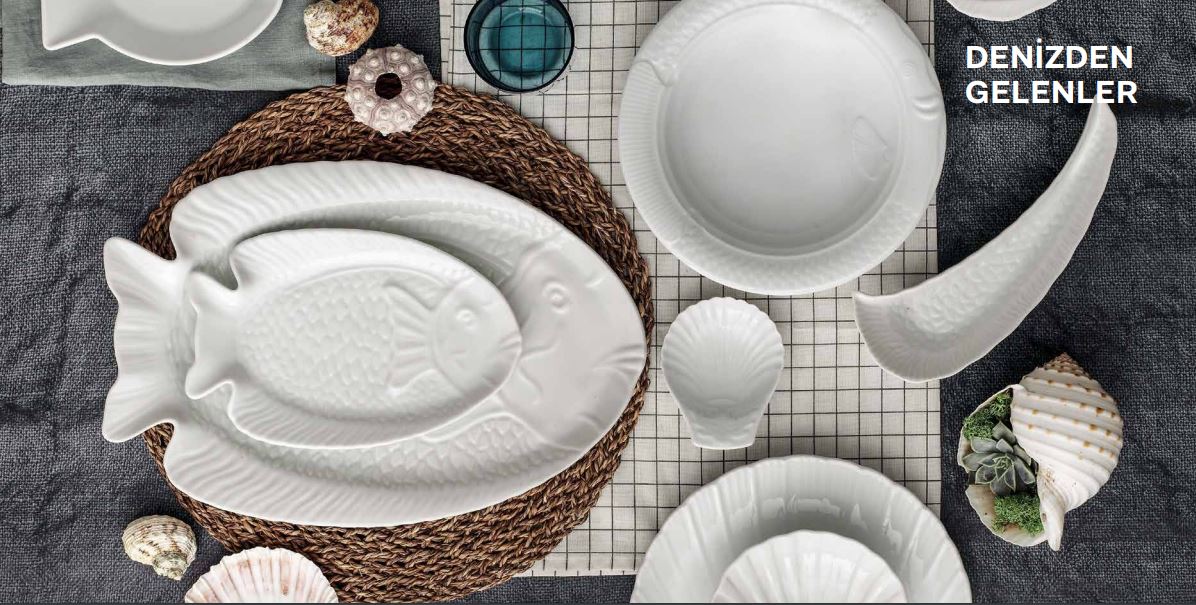 Güral Porselen Balık 25 Cm Düz Tabak Dekorsuz (BLK25DU00)