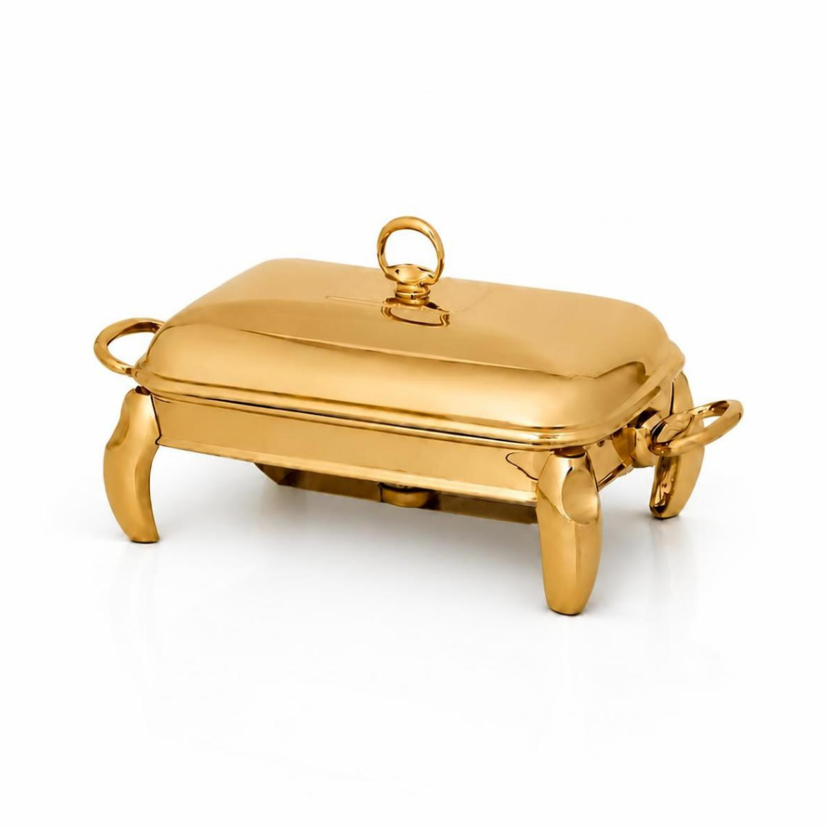 Güren 101000172 Mum Isıtıcılı Dikdörtgen Servis Seti 3 Lt Gold