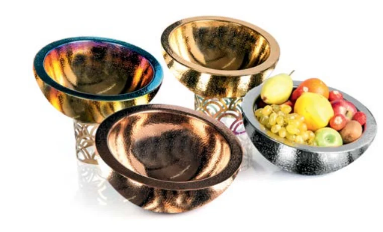 Güren Cidarlı Nostalji Sığ Kase Gold Bakır 26 Cm ( KSC-SG-26NC )