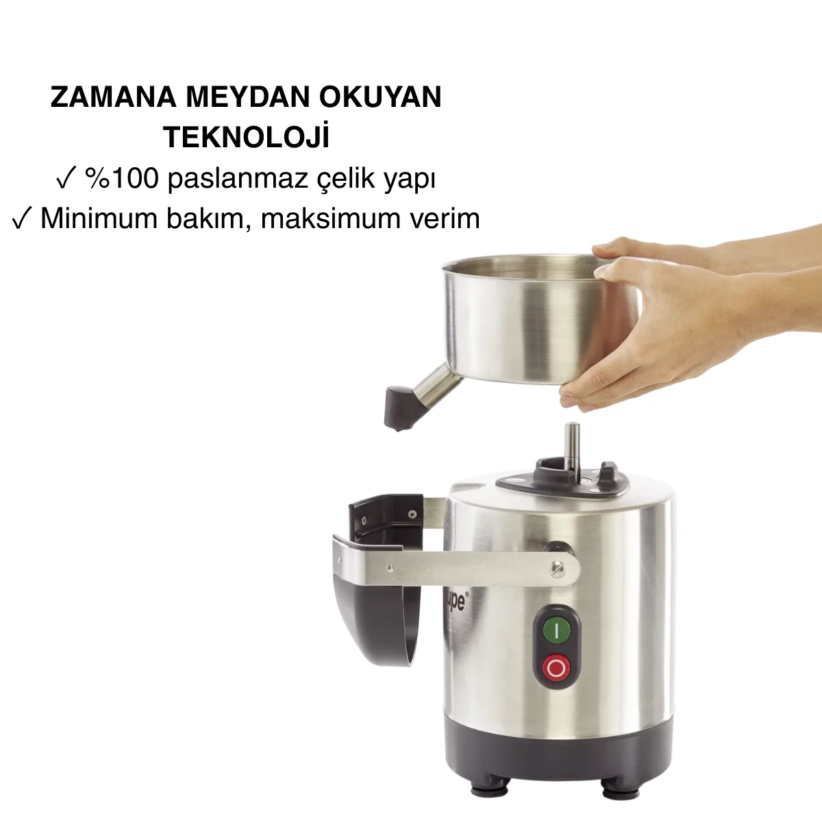 Robot Coupe J 80 Ultra Otomatik Katı Meyve Sıkacağı Robot Coupe J 80 Ultra Otomatik Katı Meyve Sıkacağı