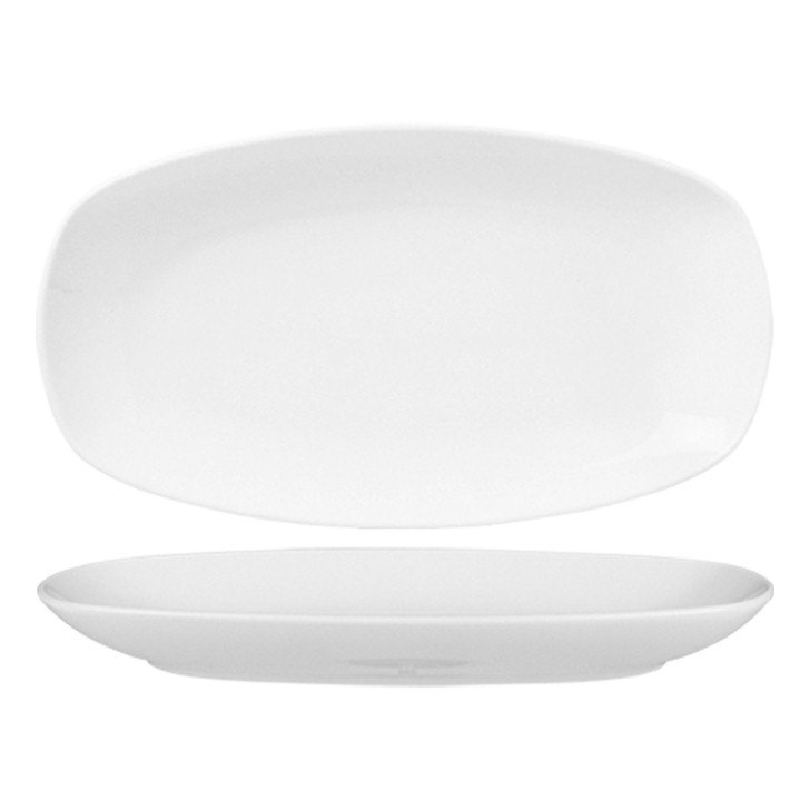 Güral Porselen Köşeli Otel 29 Cm Kayık Tabak Dekorsuz ( KO29KY00 )
