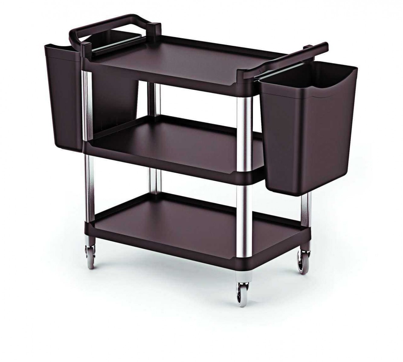 Kapp Plastik Servis Arabası Kapalı Kahverengi 98x53x93 cm