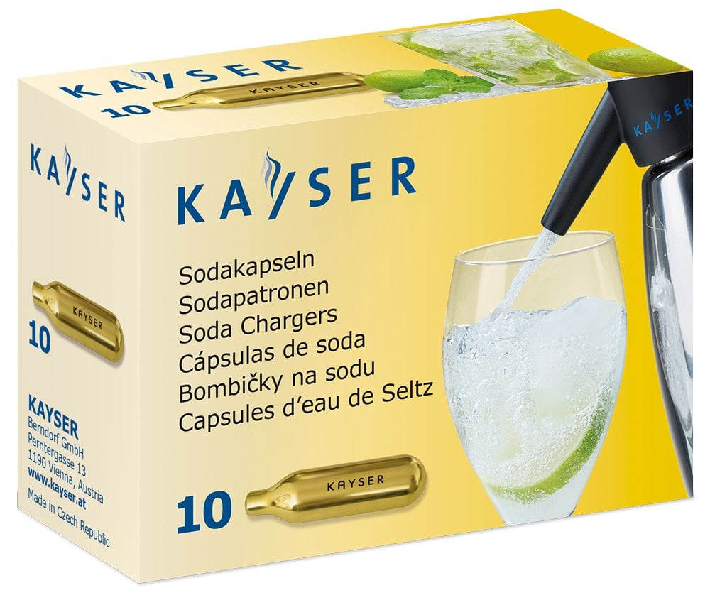 Kayser Soda Kapsülü 10x8 g | Soda Sifonu Tüpü (10'lu paket) Kayser Soda Kapsülü 10x8 g | Soda Sifonu Tüpü (10'lu paket)