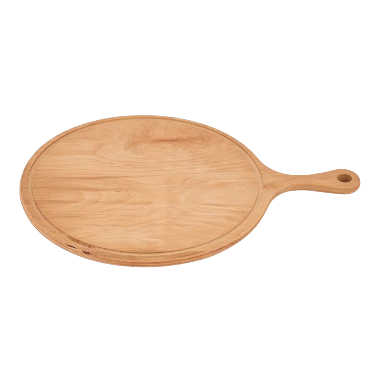 Kulplu Pizza Tahtası Kayın Kontra 28 cm