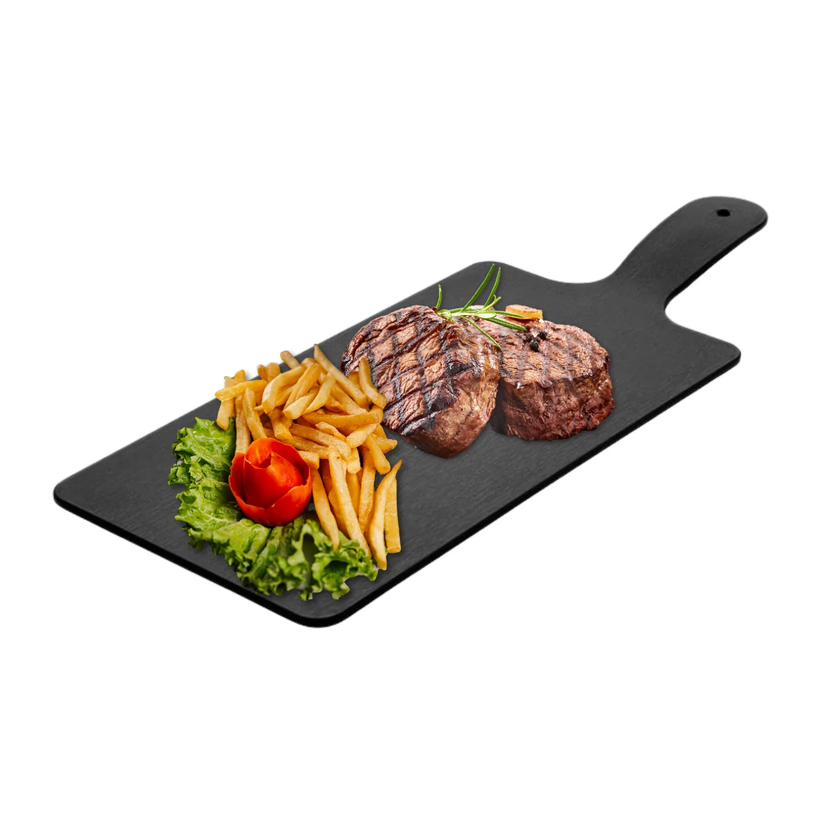 Kulplu Sunum Tabak Siyah 17,5*32,5 cm