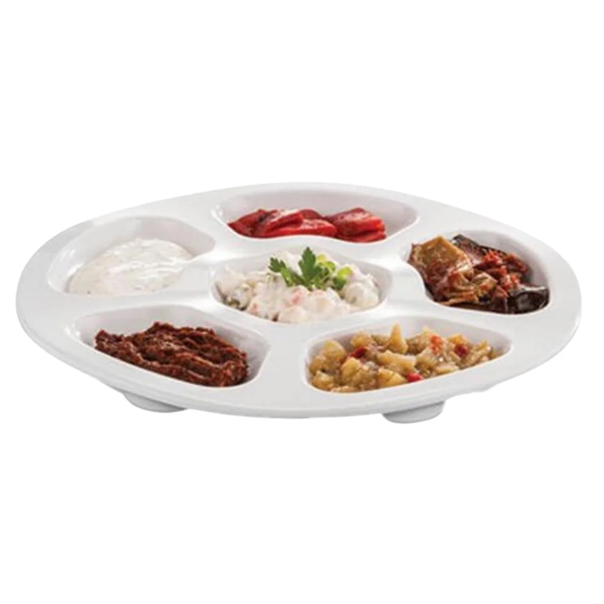 Külsan 6 Bölmeli 28 cm Meze Tabağı