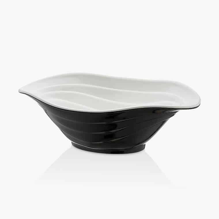 Külsan Düet Çift Renkli Kase 33*23 cm Beyaz