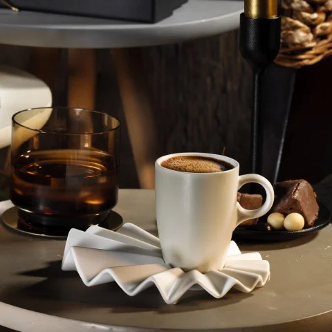 Kütahya Porselen Adora Espresso Fincanı Mat Krem Tabaksız