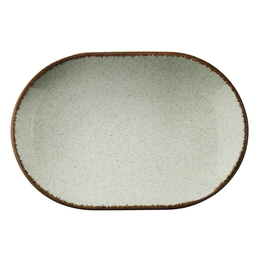 Kütahya Porselen Colorx Ofd 28 Cm Kayık Tabak  Pearl 03 Yeşil 2li