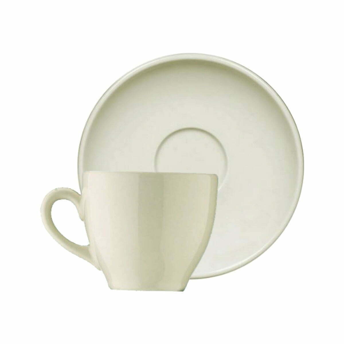 Kütahya Porselen Lima Çay Fincanı Tabaklı  Krem 210 cc (LM02CT0014)
