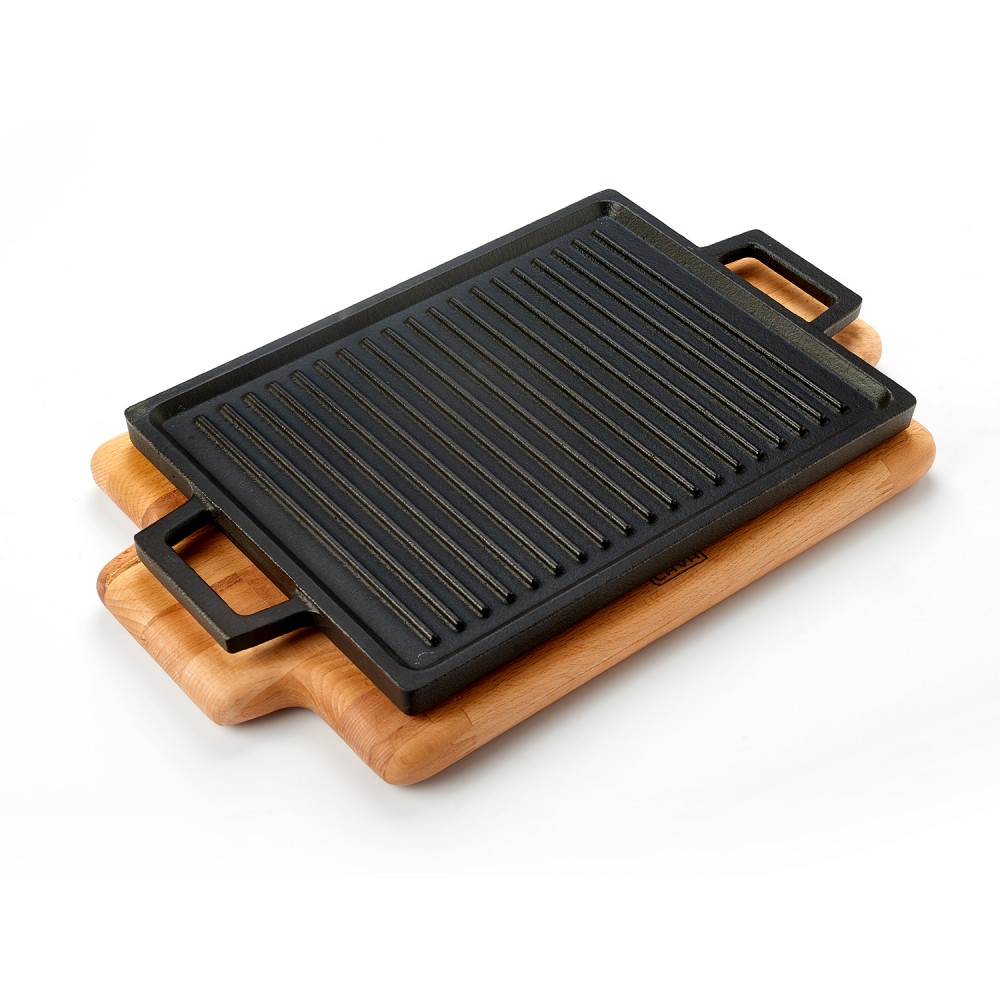 Lava Döküm Dikdörtgen Çift Yön Izgara Hot Plate , Kayın Servis Ahşabı 22x30cm. ( LV ECO HP 2230 T13 K4 ) Lava Döküm Dikdörtgen Çift Yön Izgara Hot Plate , Kayın Servis Ahşabı 22x30cm. ( LV ECO HP 2230 T13 K4 )