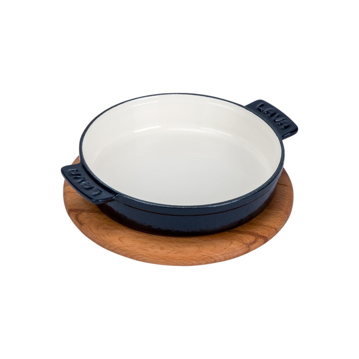 Lava Döküm Yuvarlak 14 cm Güveç Kabı ve Kayın Servis Ahşabı Lava Döküm Yuvarlak 14 cm Güveç Kabı ve Kayın Servis Ahşabı