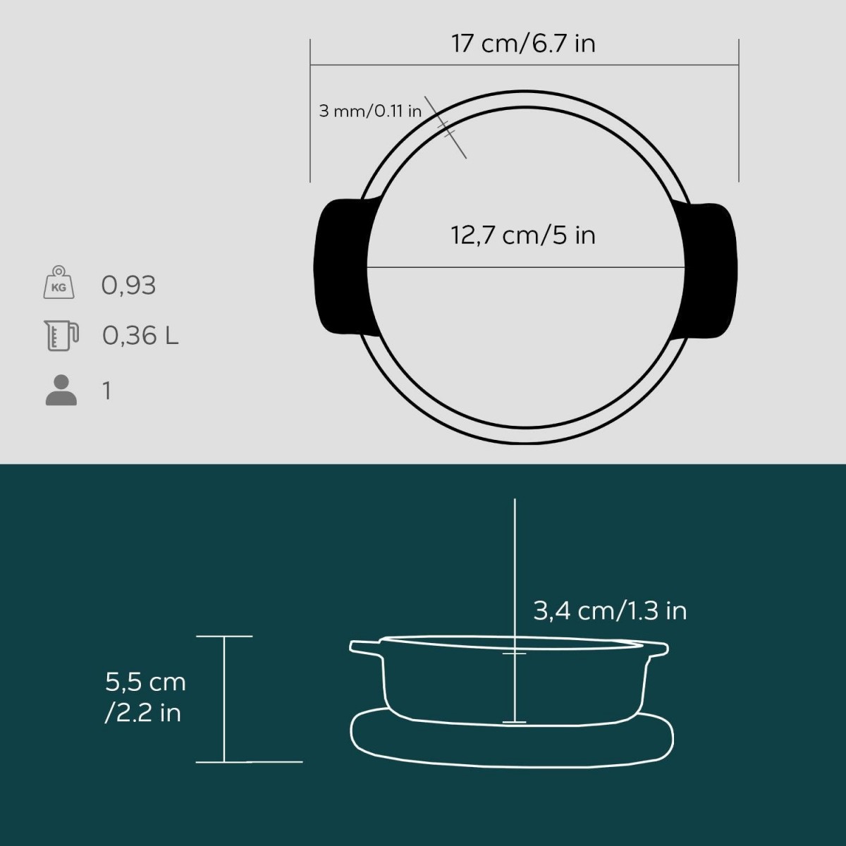 Lava Döküm Yuvarlak 14 cm Güveç Kabı ve Kayın Servis Ahşabı Lava Döküm Yuvarlak 14 cm Güveç Kabı ve Kayın Servis Ahşabı