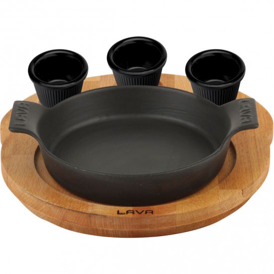 Lava Döküm Yuvarlak Kulplu Tava ve Ahşap Altlıklı. Çap(Ø)18cm ( LV ECO Y TV 18 K44 ) Lava Döküm Yuvarlak Kulplu Tava ve Ahşap Altlıklı. Çap(Ø)18cm ( LV ECO Y TV 18 K44 )