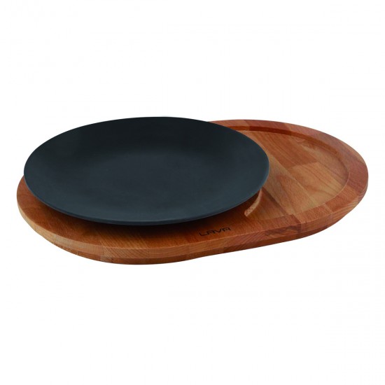 Lava Döküm Yuvarlak Tabak ve Ahşap Servis Altlık. Çap(Ø)21cm ( LV Y TB 21 K44 ) Lava Döküm Yuvarlak Tabak ve Ahşap Servis Altlık. Çap(Ø)21cm ( LV Y TB 21 K44 )